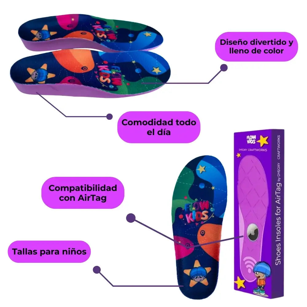 Plantillas GPS Flow Tag™ para niños