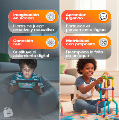 Magna-Build Premium™ Juego De Fichas Magneticas Premium